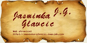Jasminka Glavčić vizit kartica